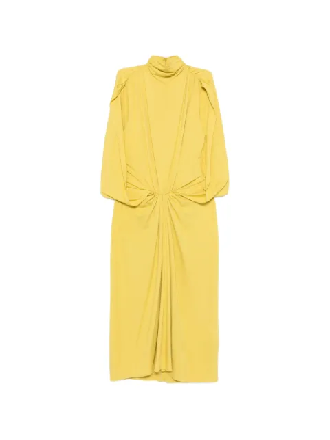 Esse Studios Solina cape gathered dress Yellow ESSE014DRESS4SOLI