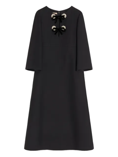 Valentino Garavani midi Crepe Couture dress Black BVAHF01CF
