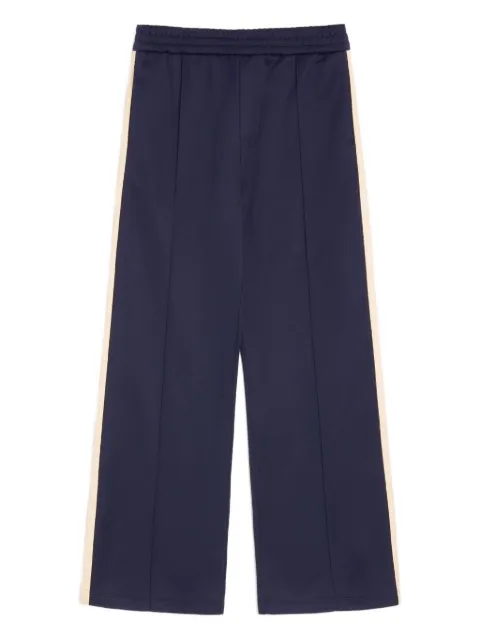 Valentino Garavani logo-patch side-bands track pants Blue VMD05NBBP