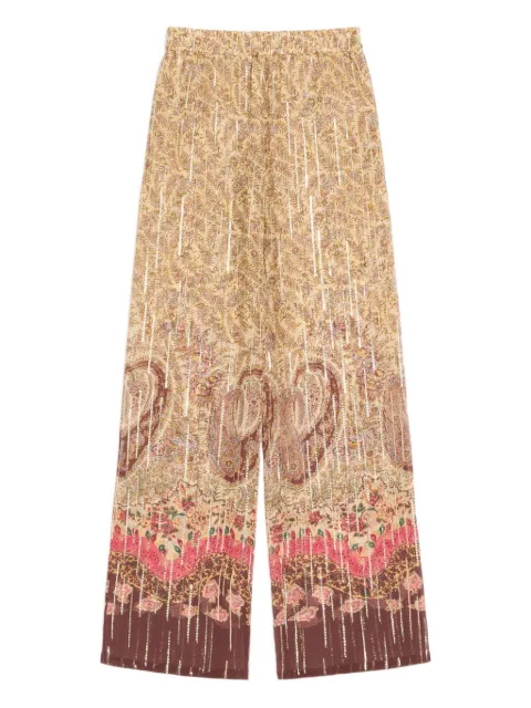 Valentino Garavani paisley-motif trousers Neutrals BRB746A54
