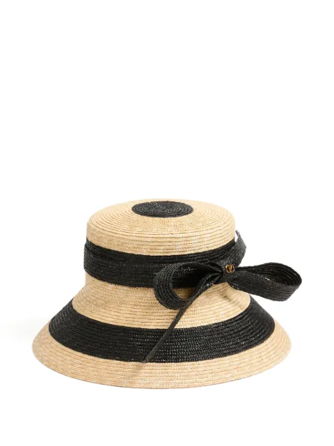 Valentino Garavani signature bow straw bucket hat Neutrals WHGA45VMD