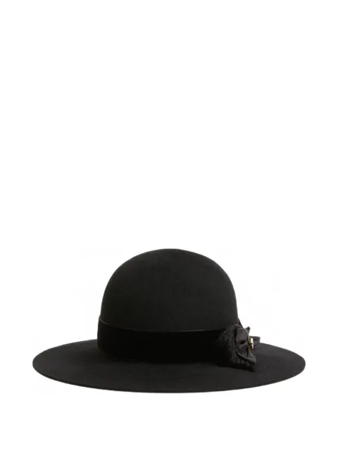 Valentino Garavani Vlogo Signature bow hat Black WHEA03FIB