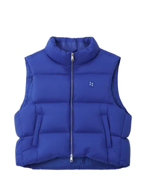 Ader Error Tag zip-up padded gilet Blue BO42FYDW0401BL