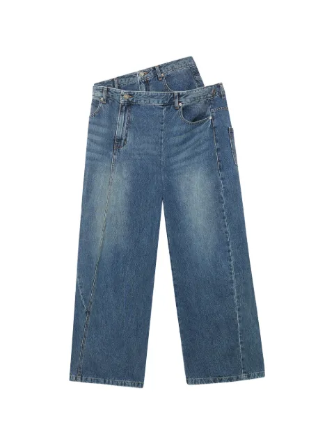 Juun.J panelled wide jeans Blue JW5X21W52