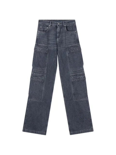 Rick Owens DRKSHDW washed grey cargo jeans Grey DS02E7308DGY