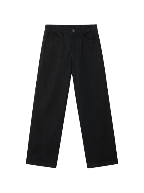Ader Error patch-detail straight jeans Black BO42FYJE0104BK