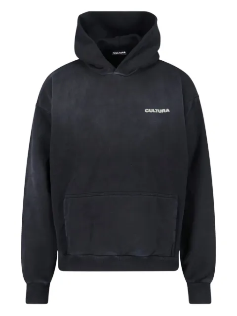 CULTURA logo hoodie Black L002