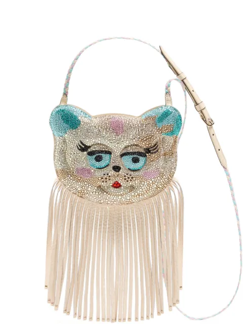 Valentino Garavani Le Chat De La Maison shoulder bag with rhinestones Neutrals WB0S18EZC