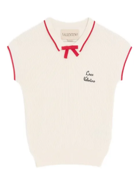 Valentino Garavani cotton top Neutrals BKC66T9JV