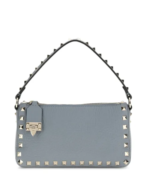 Valentino Garavani small Rockstud grainy calfskin crossbody bag Blue WB0J47VSF