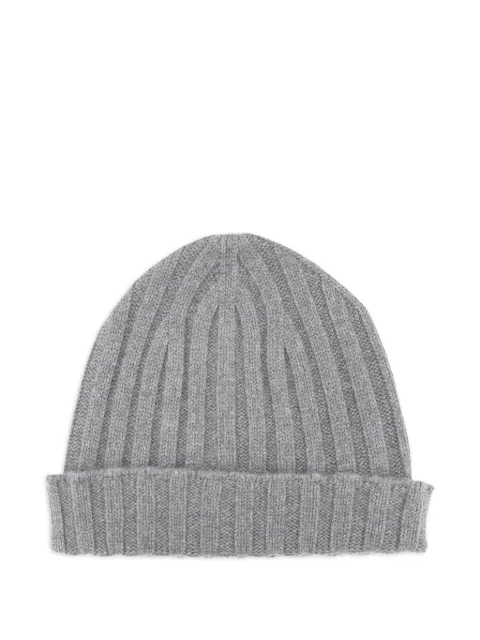 Filippo De Laurentiis cashmere ribbed beanie Grey HATCA7C926