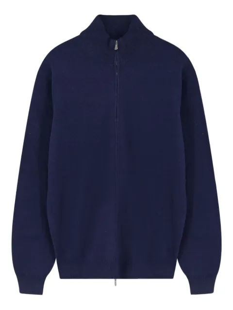 Filippo De Laurentiis high-neck zip-up cardigan Blue FZ1MLWC12R880