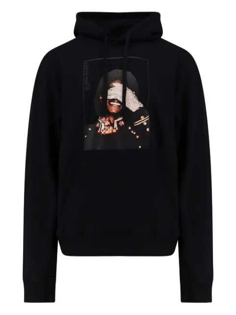 Ih Nom Uh Nit graphic-print hoodie Black NCW25208