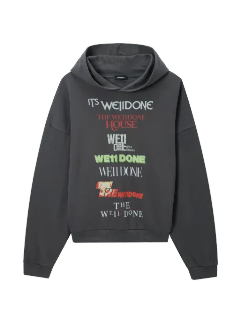 We11done hooded graphic sweatshirt Grey WDTH225832UGY