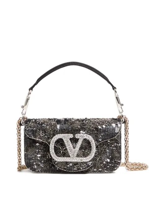 Valentino Garavani small Locò embellished shoulder bag Black WB0K53SBV