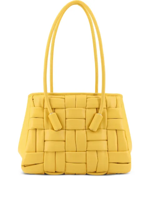 Themoirè Weaved Leila leather shoulder bag Yellow TMSR25LEIN107TURMERIC