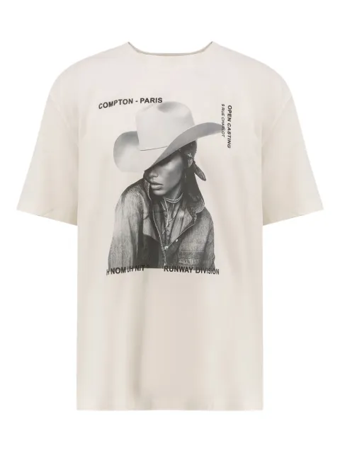 Ih Nom Uh Nit cowgirl-print T-shirt White NUW25234081