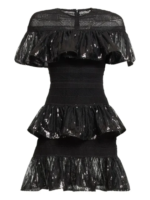 Elie Saab ruffled mini dress Black D0863NF25PAM01
