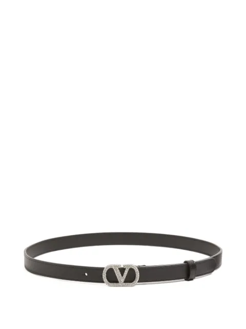 Valentino Garavani VLogo Signature crystal belt Black WT0SM7DHQ
