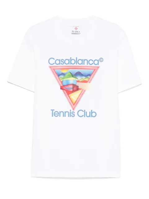 Casablanca Tennis Club Icon organic cotton T-shirt White MPF25JTS00101
