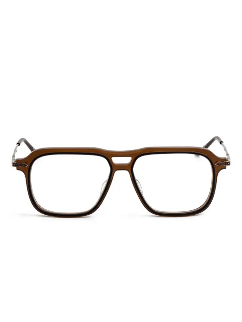 Matsuda square-frame glasses Brown M2062