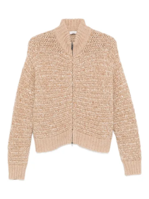 Peserico zip-fastening cardigan Neutrals S99406F039283G46G
