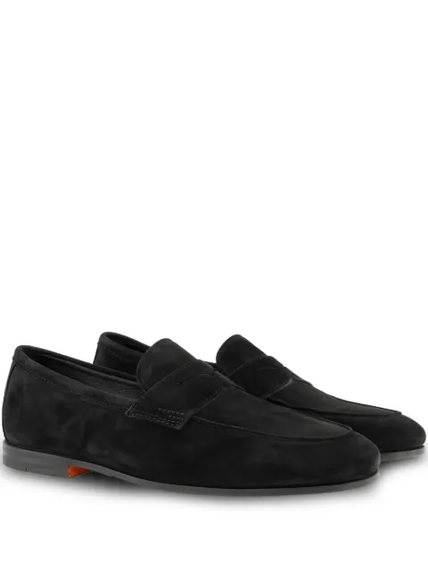 Santoni flat penny loafers Black MCNC18458SA4BPOHN01