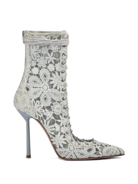 Le Silla Chantilly floral ankle boots White 4180F100BXPPNEM