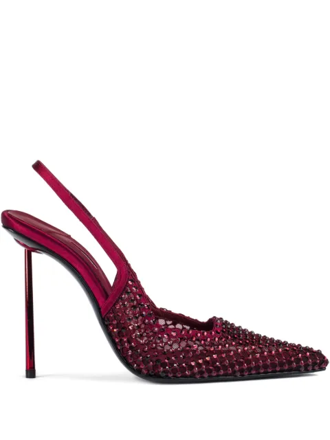 Le Silla 120mm Gilda embellished slingback pumps Red 6107F100BXPPSSM