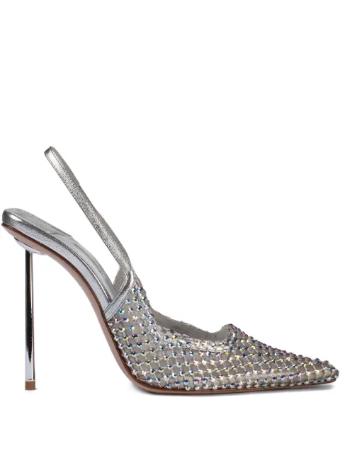 Le Silla 120mm Gilda slingback pumps White 6107F100BXPPCAZ