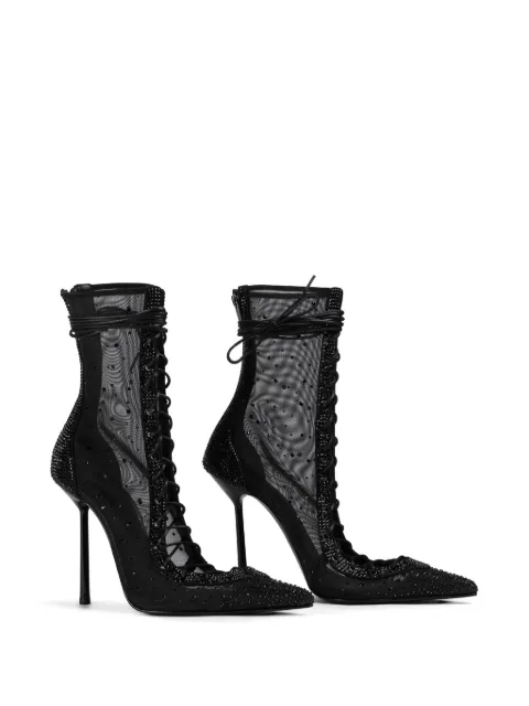 Le Silla Colette embellished lace-up boots Black 4182F100BXPPGSL