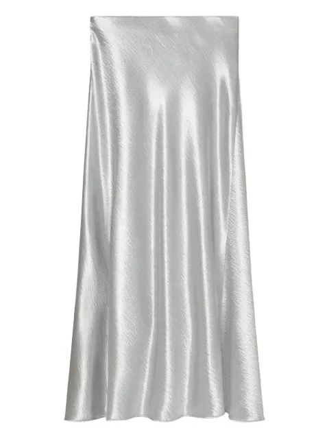 Tory Burch satin midi skirt Silver 163348