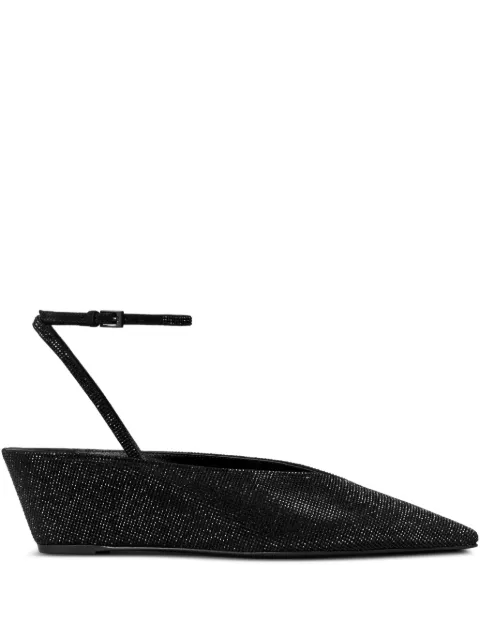 Tory Burch 50mm pavé wedge pumps Black 174683