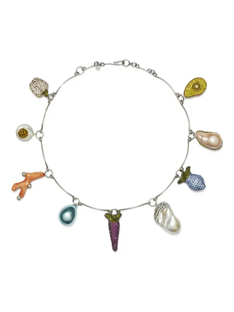 Tory Burch Curiosity Vegetable charm necklace Silver 171667
