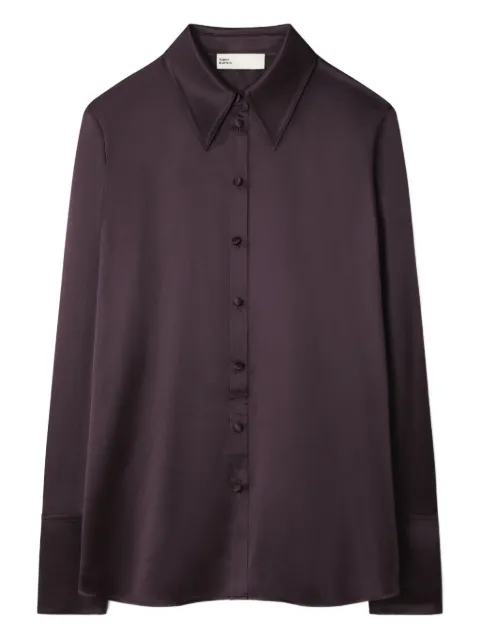 Tory Burch cuffed silk shirt Purple 163477
