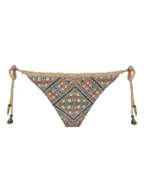 Del Maar Uchi patterned crochet bikini bottoms Green DM215BOTTOM