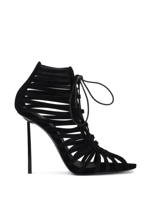 Le Silla Cage lace-up ankle boots Black 6681B100MBPPVEP
