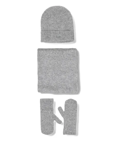 IRO logo knitted beanie hat set Grey WM52COMBAN