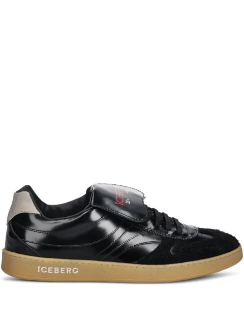 Iceberg logo-print lace-up sneakers Black IU180901