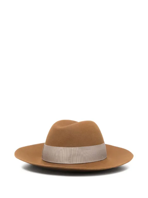 Borsalino Claudette ribbon band hat Brown 270362
