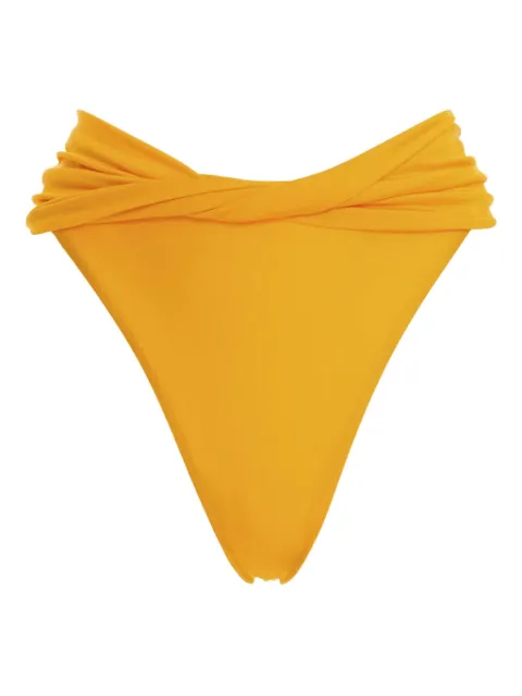 Agua By Agua Bendita ruched arabella lily bikini bottoms Yellow LILYARABELLAYELLOW