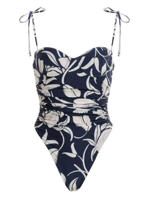 Agua By Agua Bendita floral-print swimsuit Blue RBANOFLORA12053