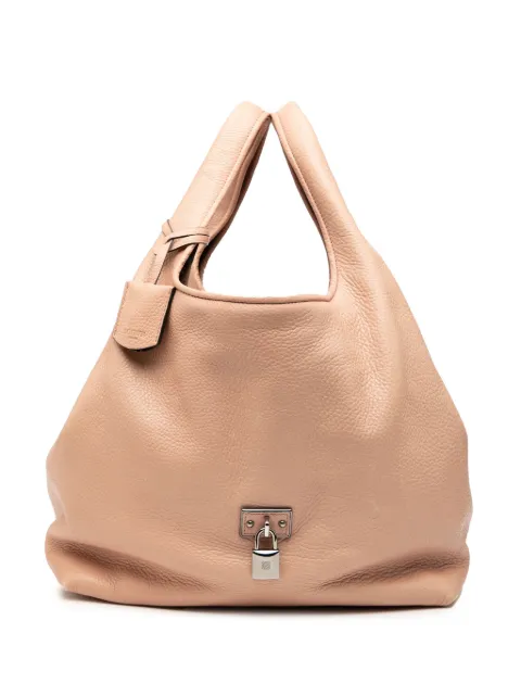 Loewe Pre-Owned 2008 Calfskin Calle Lock shoulder bag Brown 71B1JHOWQEDJH7CU