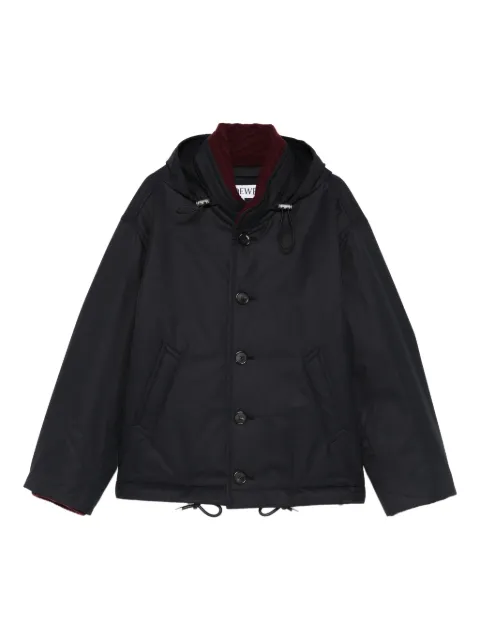 LOEWE padded hooded jacket Blue H526Y02WD8