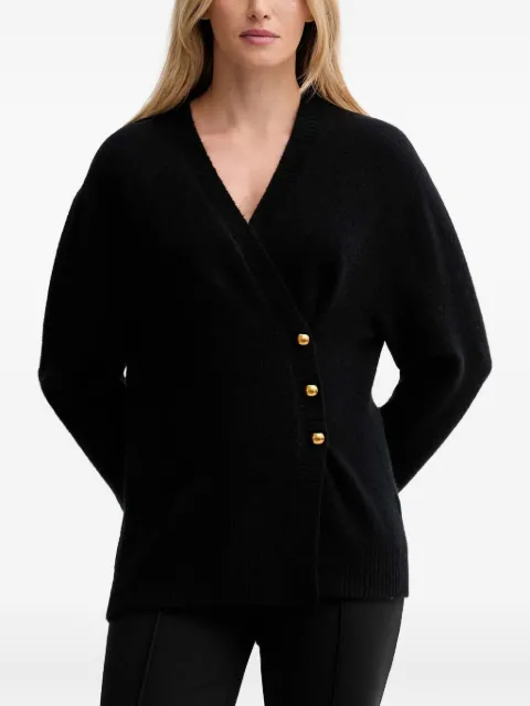 Isabelle Blanche button-up V-neck cardigan Black IS25FWM152F007