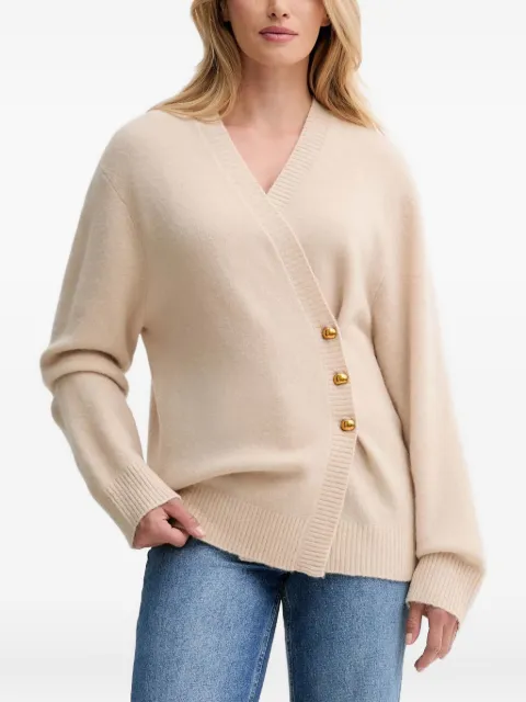 Isabelle Blanche button-up V-neck cardigan Neutrals IS25FWM152F007
