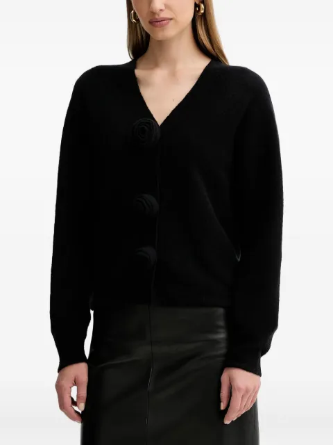 Liviana Conti Gabriela rose-button cardigan Black L5WG01