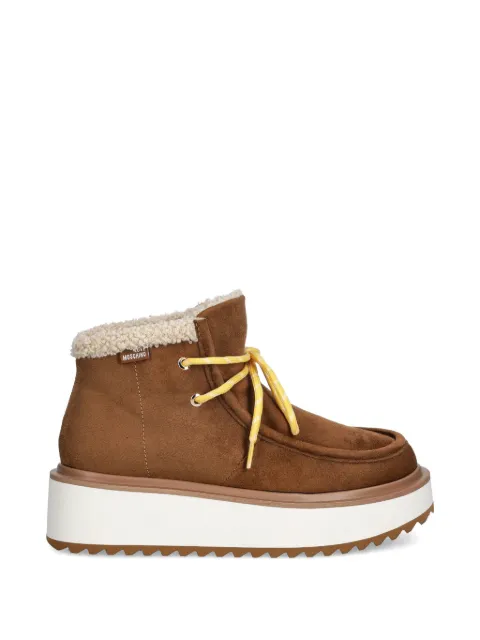 Love Moschino faux-fur platform boots Brown JA21116L0NJAW