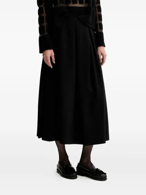 Liviana Conti Molly pleated midi skirt Black L5WI40