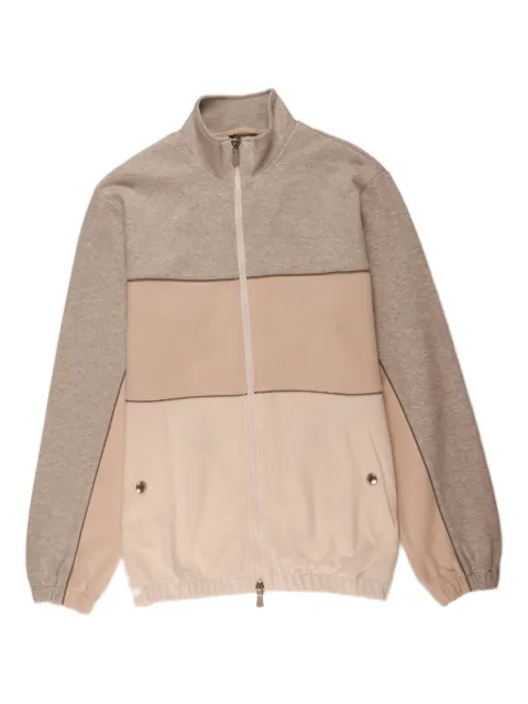 Eleventy panelled zip sweater Neutrals L75FELL26TES0L314